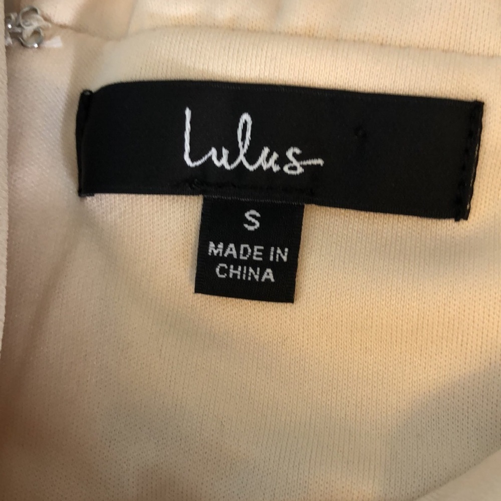 Lulus Heavenly Hues Cream Maxi Dress Size S  Prom/ Wedding/ Special Event - Picture 8 of 11